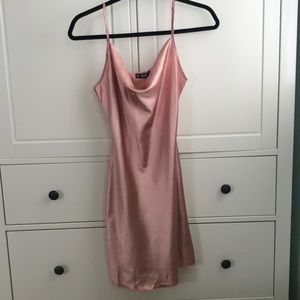 Pink Mini Satin Dress!
